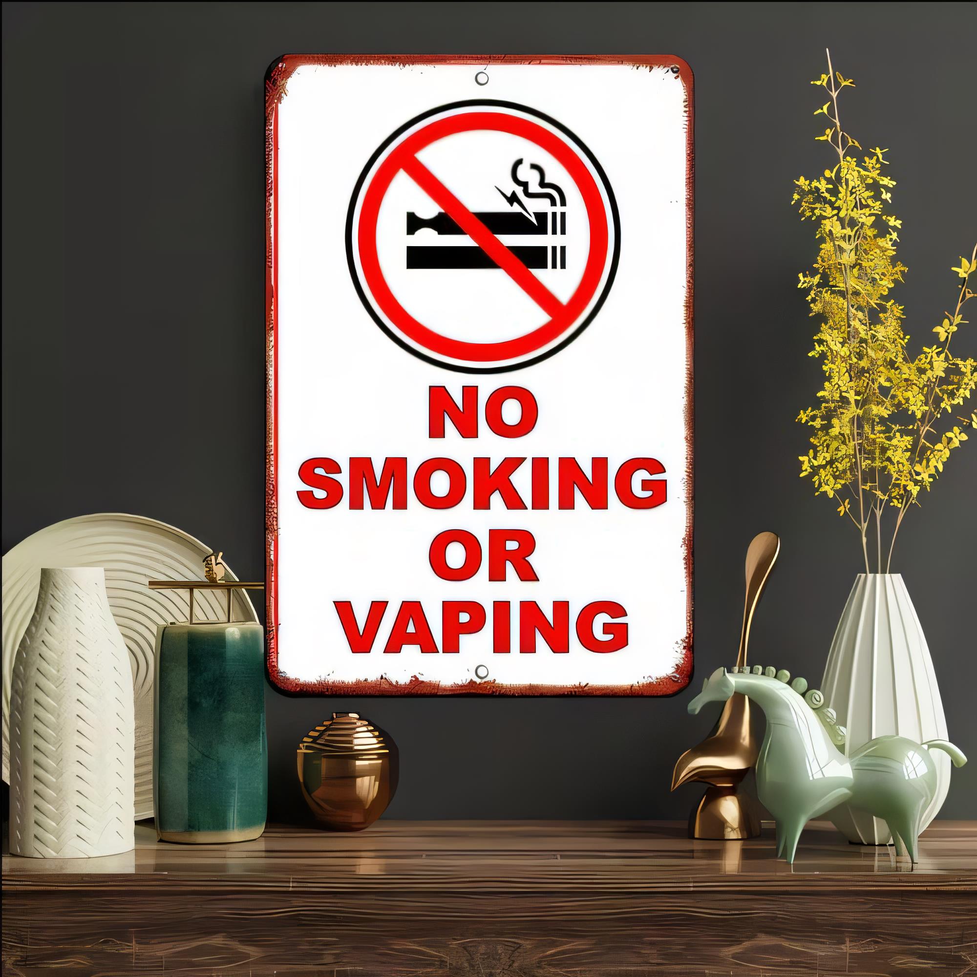 Vape Decoration - 금속 벽 장식 레트로 스타일 금속