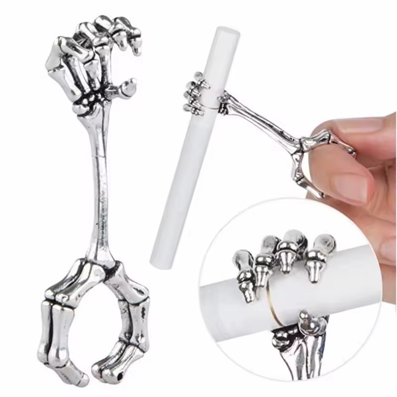 재미있는 담배 손가락 홀더 흡연 링 랙 빈티지 손뼈 모 - Vape Ring 리뷰 및 가격