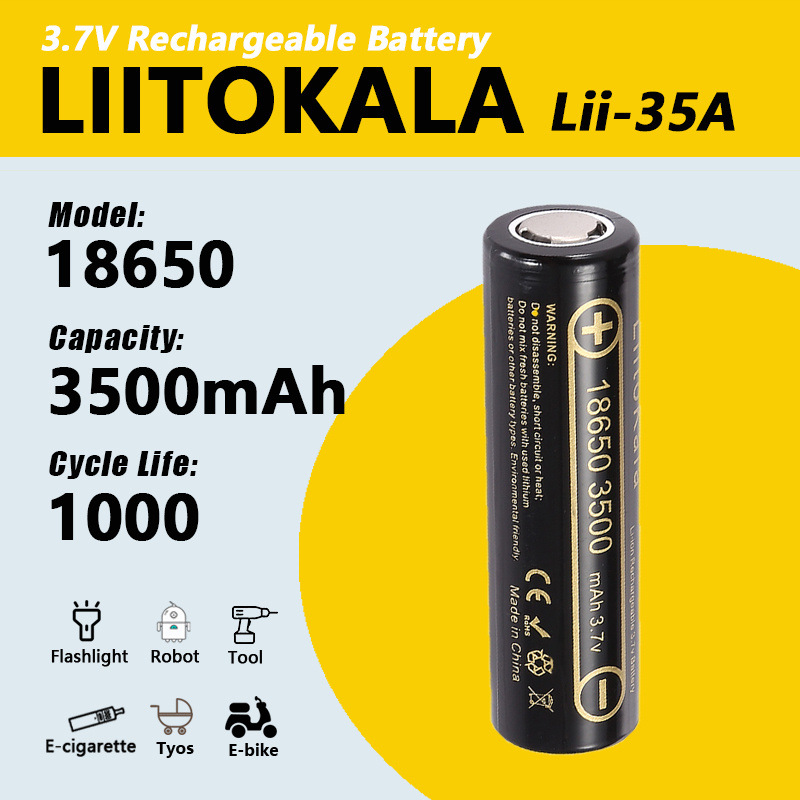 2-10pcs LiitoKala Lii-35A 1865 - Vape Battery 18650 리뷰 및 가격