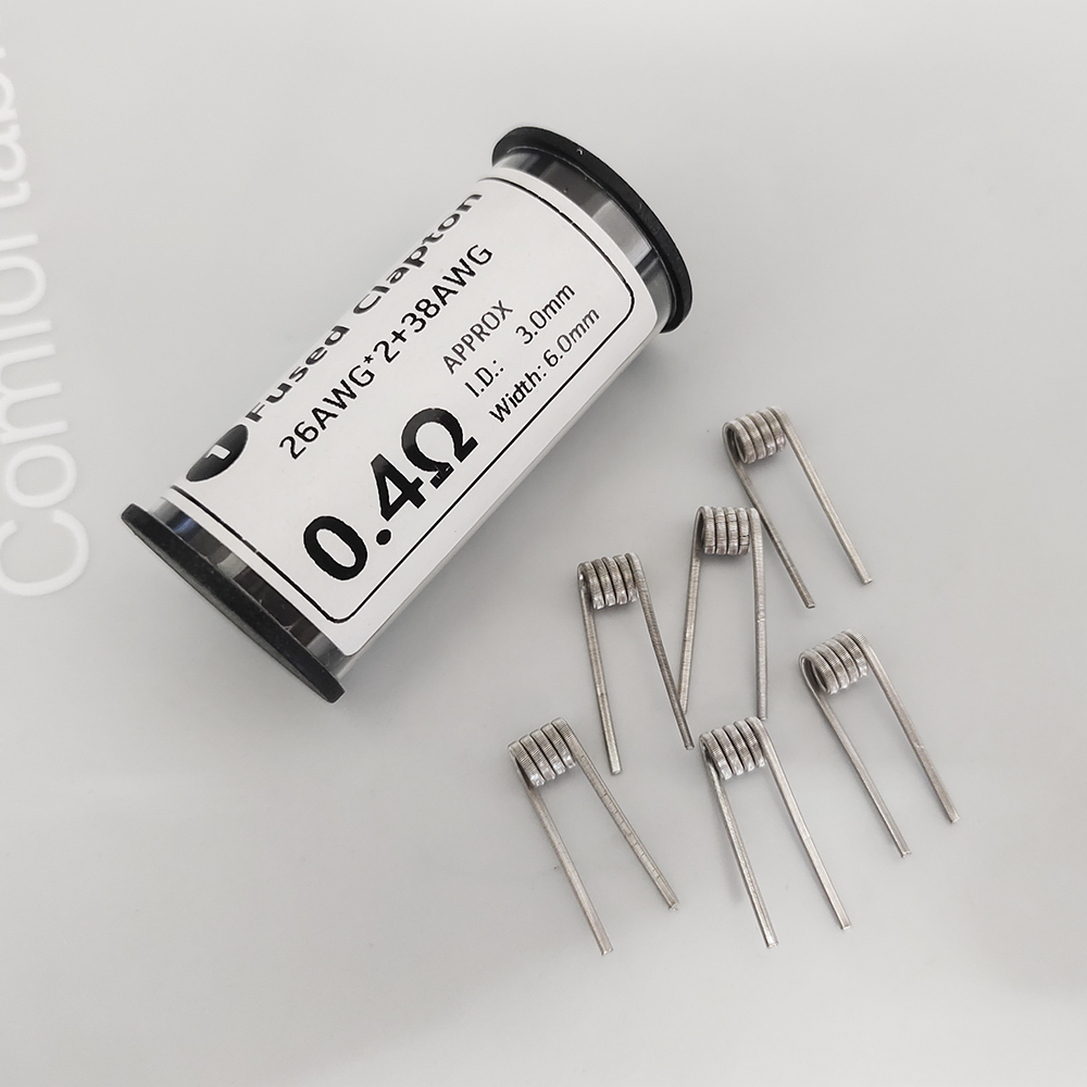 6개 Ni80 26x2+38AWG ID3.0 0.4oh - Coil Building Kit 리뷰 및 가격
